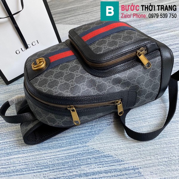 Túi xách Gucci Ophidia GG small backpack siêu cấp viền đen size 22 cm - 547965