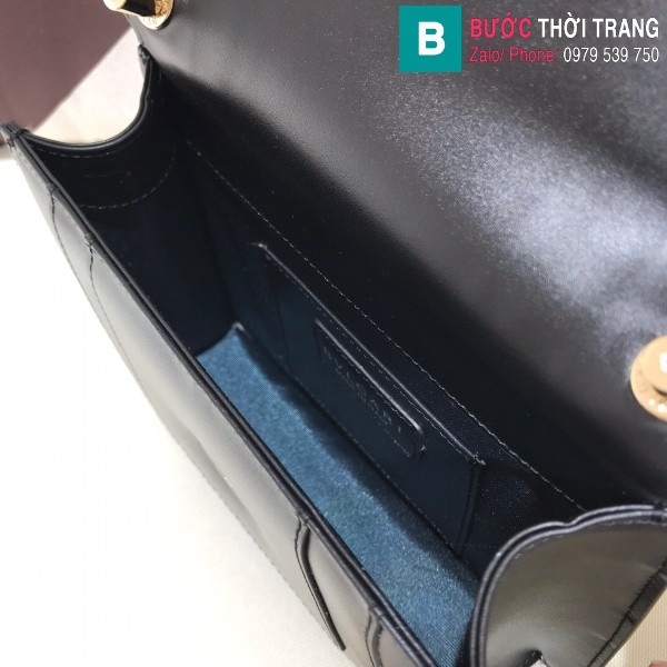 Túi xách Bvlgari serventi forever siêu cấp da bê màu đen size 20 cm