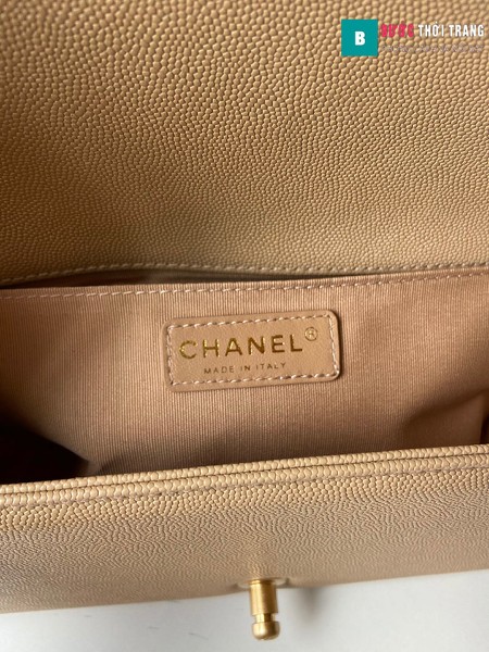 Túi xách Chanel boy siêu cấp nude size 25 cm - A67086