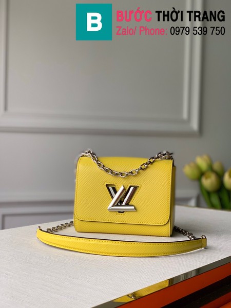 Túi xách Louis Vuitton Twist Mini siêu cấp màu vàng size 15.5 cm - M56119