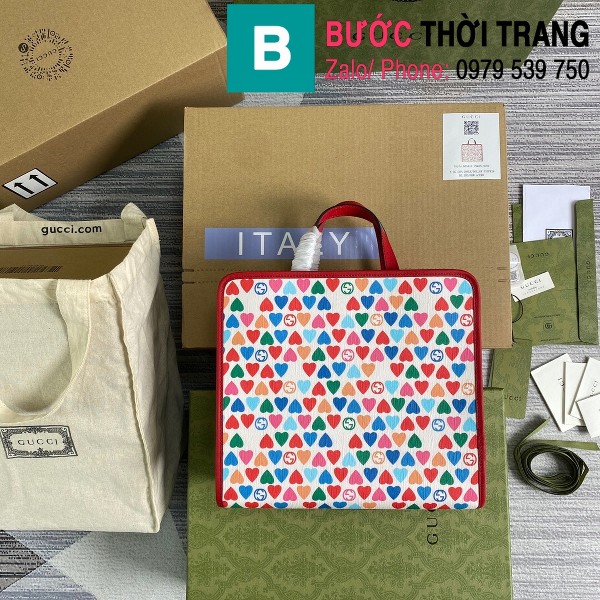 Túi xách Gucci vải GG siêu cấp màu 6 size 28cm - 605614 