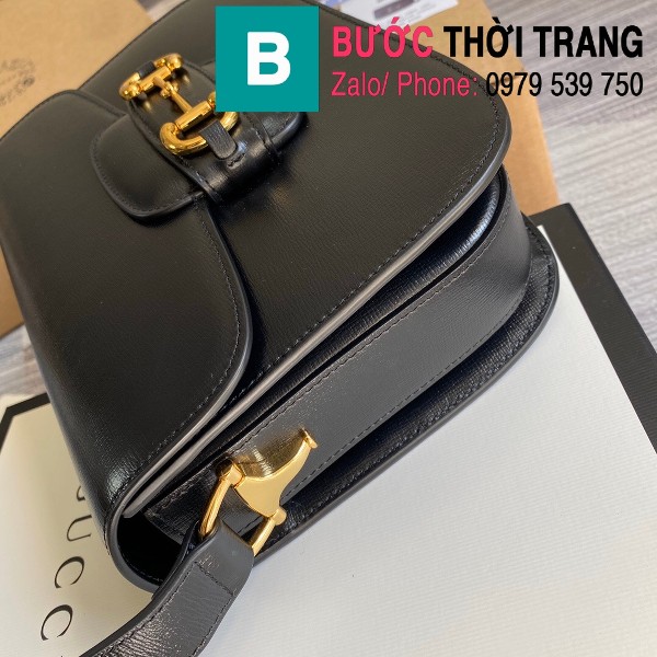 Túi xách Gucci Horsebit 1955 shoulder bag siêu cấp da bê màu đen size 25cm - 602204