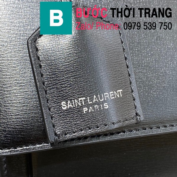 Túi xách YSL Saint Laurernt Sunset siêu cấp da bê màu đen size 22cm - 442906