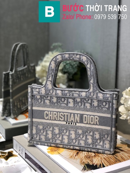 Túi xách Dior Mini Book Tote siêu cấp casvan màu 1 size 23cm 