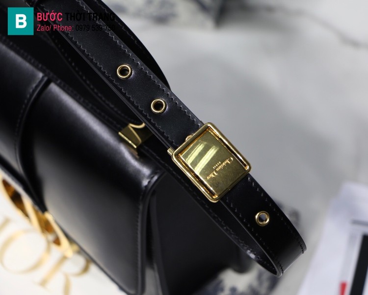 Túi xách Dior 30 Montaigne siêu cấp da bê màu đen size 24 cm