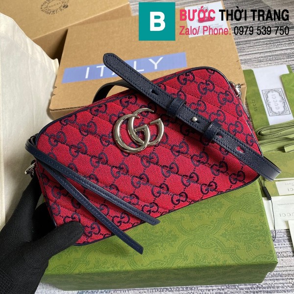 Túi xách Gucci Marmont small shoulder bag siêu cấp casvan màu đỏ size 24cm - 447632