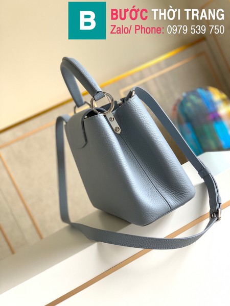 Túi xách LV Louis Vuitton Capucines Bag siêu cấp da bê màu xanh nhạt size 31cm - M92800 
