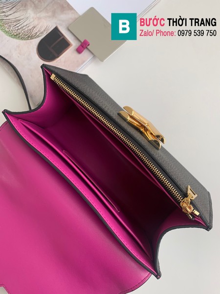 Túi LV Louis Vuitton Twist One Handle siêu cấp da Taurillon màu đen size 25cm - M57093