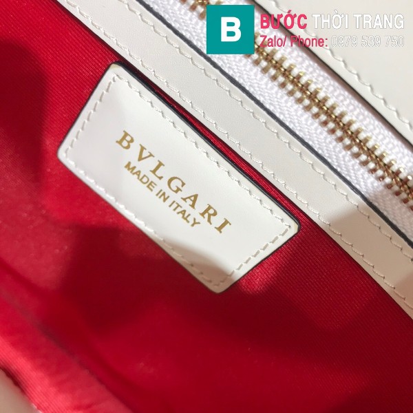 Túi Bvlgari Serventi Forever shoulder bag siêu cấp da bê màu trắng size 28cm - 35106