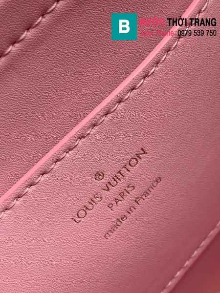 Túi LV Louis Vuitton Twist One Handle siêu cấp da Taurillon màu hồng size 25cm - M57093