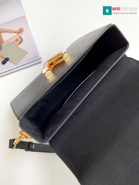 Túi xách Louis Vuitton Crafty Twist MM siêu cấp màu đen size 23 cm - M56780