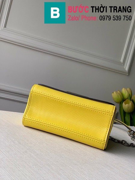 Túi xách Louis Vuitton Twist Mini siêu cấp màu vàng size 15.5 cm - M56119