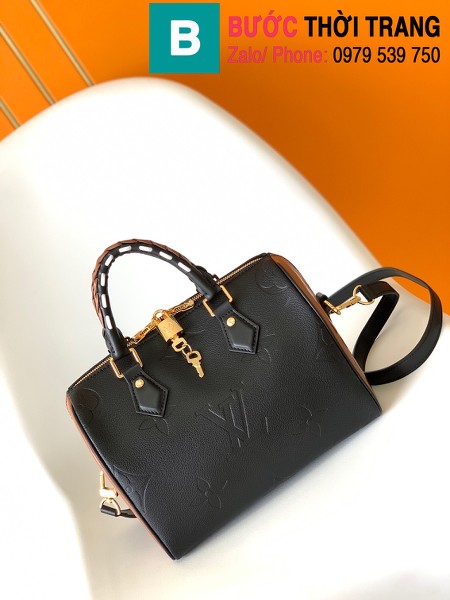 Túi xách Louis Vuitton Speedy Bandoulie siêu cấp da bò màu đen size 25cm - M58524