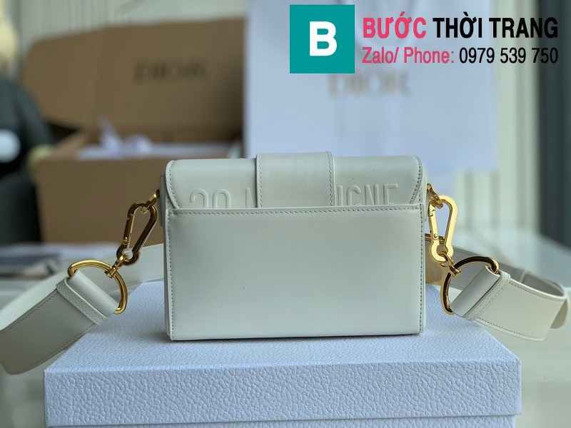 Túi xách Dior Mini Box 30 Montaige siêu cấp da bê màu trắng size 17.5cm