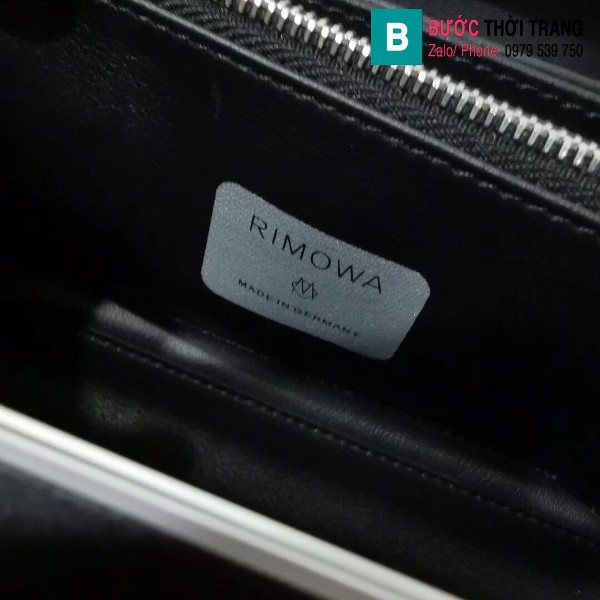 Túi xách Dior rimowa siêu cấp da bê màu nhôm đen size 20 cm