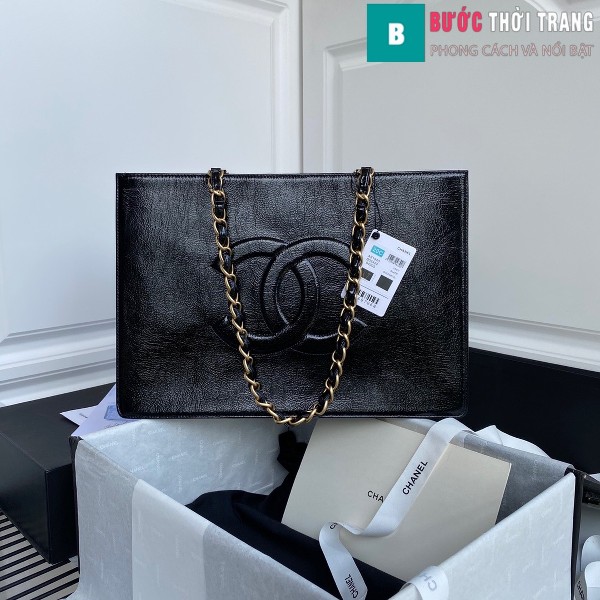 Túi xách Chanel Shopping bag siêu cấp màu đen size 37 cm - AS1943