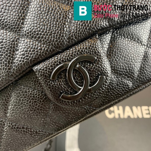 Túi xách Chanel Ulta Matte Square Mini Bag siêu cấp da bê màu đen size 19cm - AS1784
