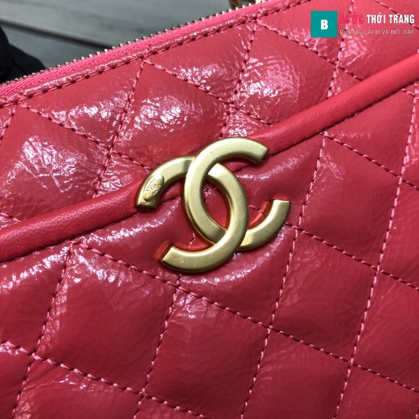 Túi xách Chanel Vanity siêu cấp màu đỏ da bê size 19 cm - 2179
