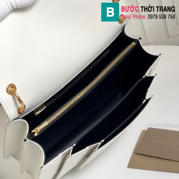 Túi xách Bvlgari Alexander Wang da bê màu trắng size 27.5 cm
