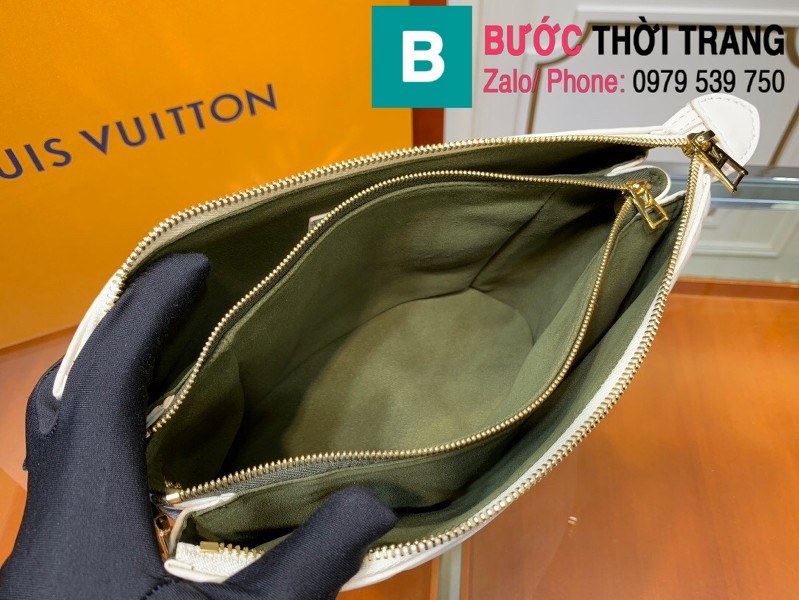 Túi xách LV Louis Vuitton Coussin siêu cấp da bê màu trắng size 26cm - M57790