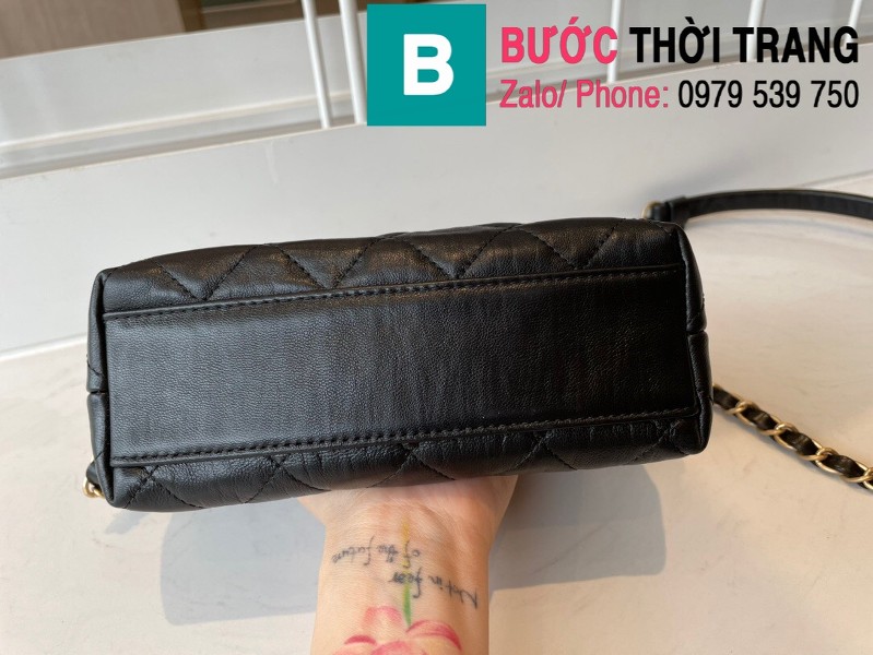 Túi xách Chanel Small Hobo Bag siêu cấp da cừu màu đen size 19cm - AS2479