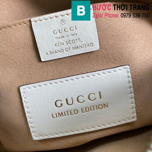 Túi xách Gucci Marmont matelasse leather bag siêu cấp da bê màu trắng size 22cm - 447632