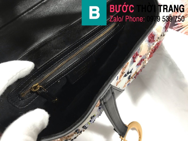Túi xách Dior Saddle Bag siêu cấp chất liệu da bê màu hồng size 25.5cm