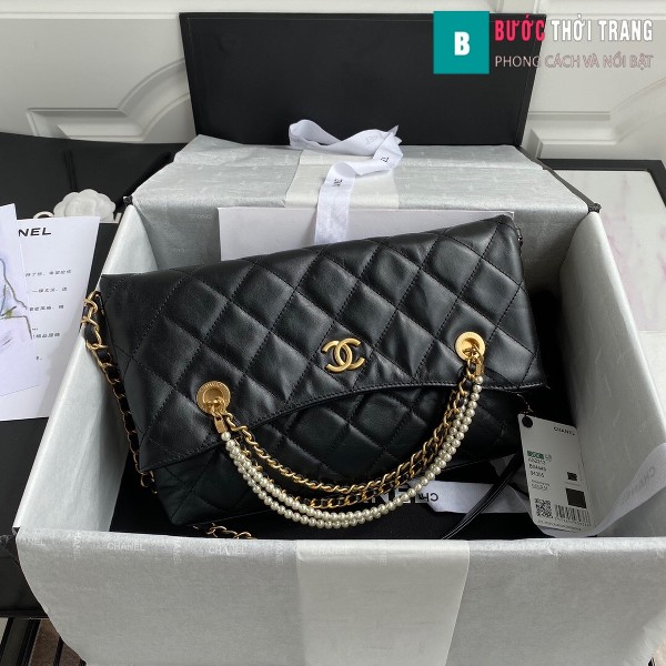 Túi xách Chanel Shopping Bag siêu cấp màu đen size 34 cm - AS2213