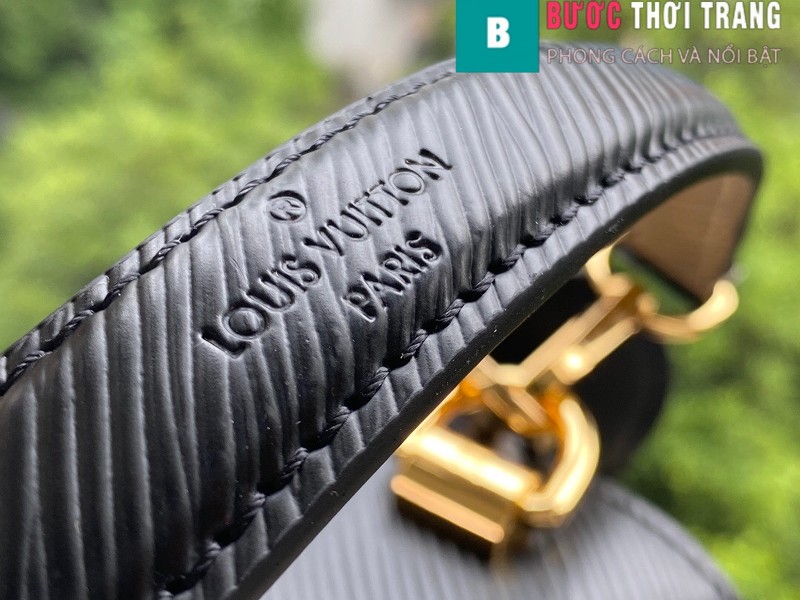 Túi xách Louis Vuitton Epi leather Twist Mini Handbags siêu cấp màu đen size 23 cm - M57063