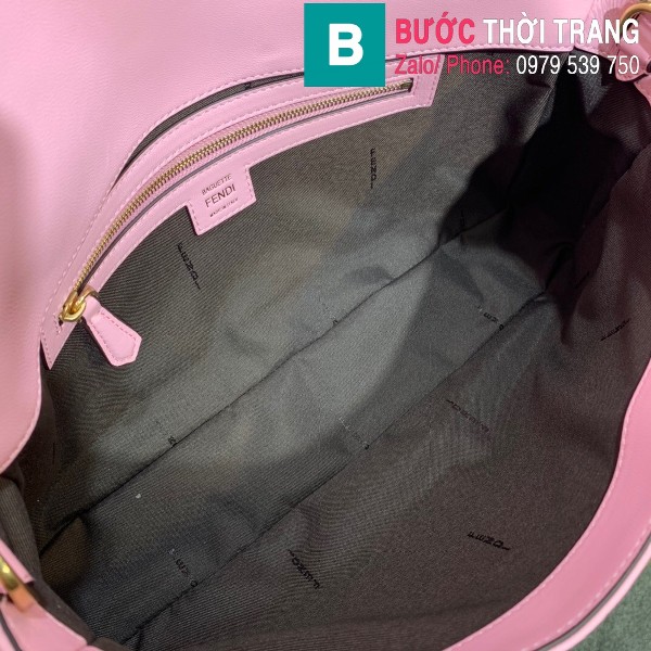 Túi xách Fendi Baguette bag siêu cấp da nappa màu hồng size 32cm