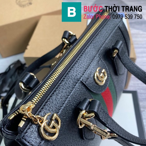 Túi xách Gucci Ophidia small GG tote bag siêu cấp màu đen size 25 cm - 547551