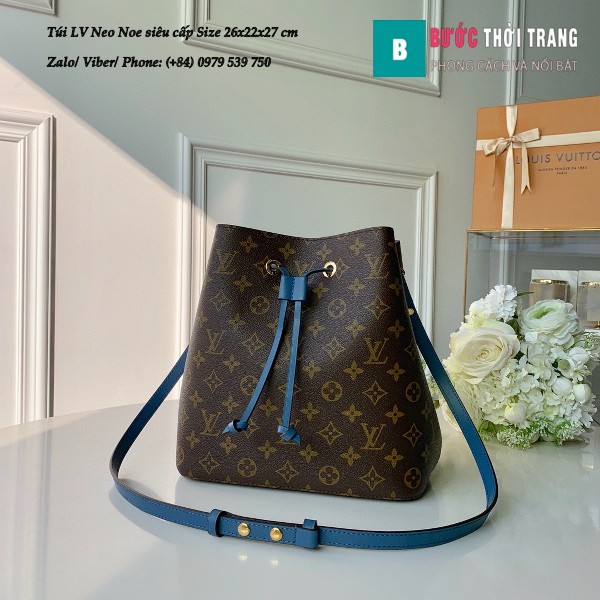 Túi xách LV Louis Vuitton Neo Noe siêu cấp dây màu xanh size 26cm - M43569