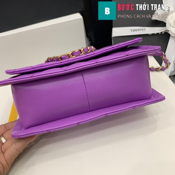Túi xách Chanel Crossbody Bag siêu cấp màu tím size 22 cm - AS2055 