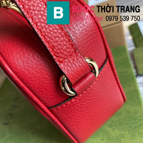 Túi xách Gucci Soho Small Leather Disco bag siêu cấp da bê màu đỏ size 22cm - 308364 