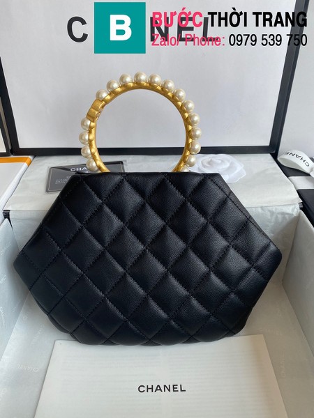 Túi xách Chanel clutch siêu cấp da cừu màu đen size 30cm - AS2609