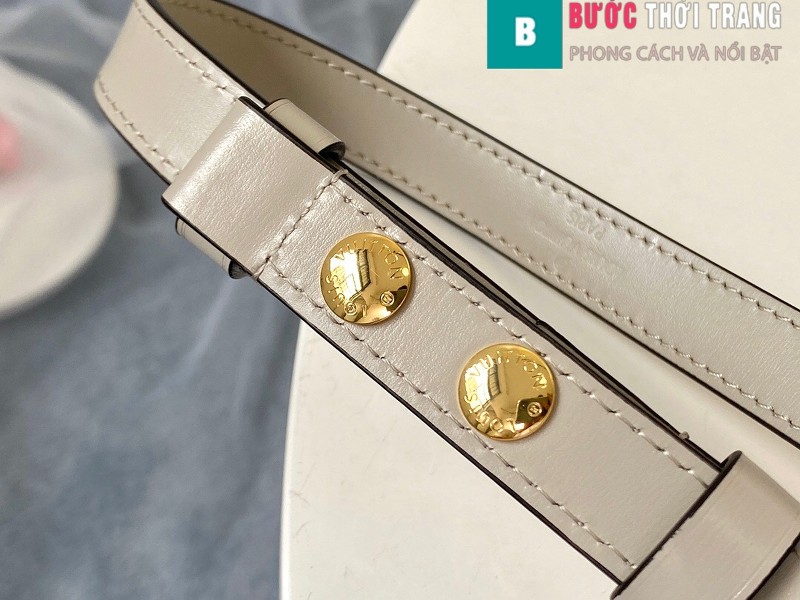 Túi xách LV Louis Vuitton Dauphine MM siêu cấp màu trắng ngà size 25cm - M55835