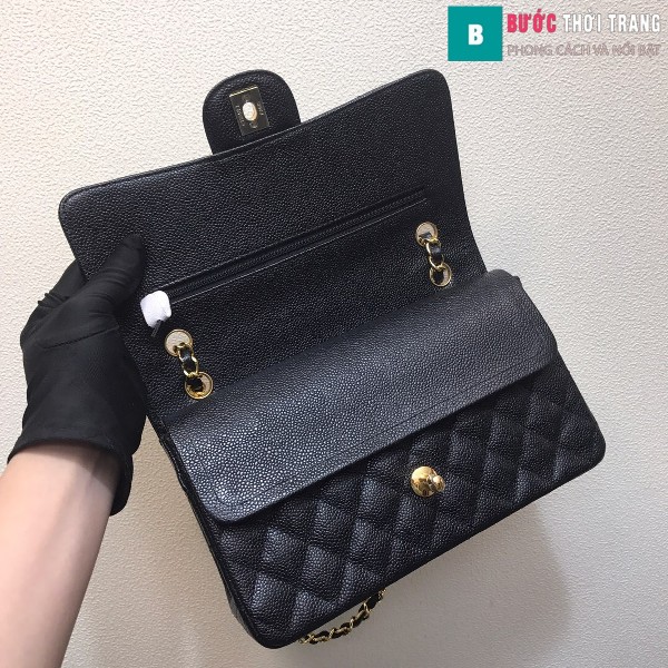 Túi xách Chanel Classic siêu cấp màu đen size 25 cm - 1112 