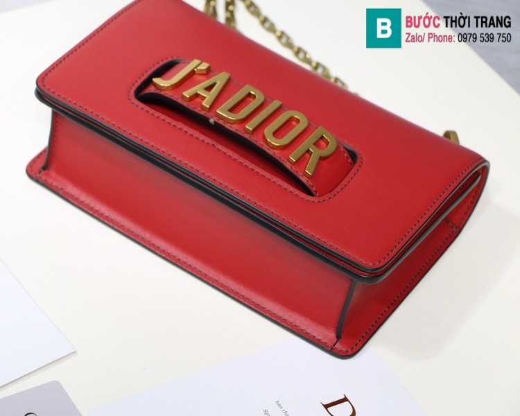 Túi xách Dior J'adior siêu cấp da trơn màu đỏ size 25cm 