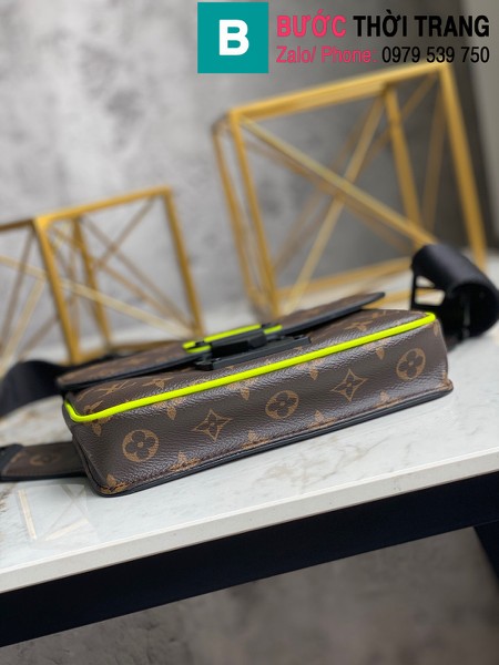 Túi xách Louis Vuitton S Lock Sling Bag siêu cấp monogram viền vàng size 21cm - M45864