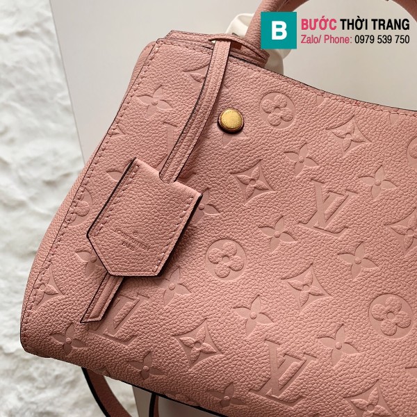 Túi xách Louis Vuitton Montaigne BB siêu cấp da bò màu hồng size 29 cm - M44123