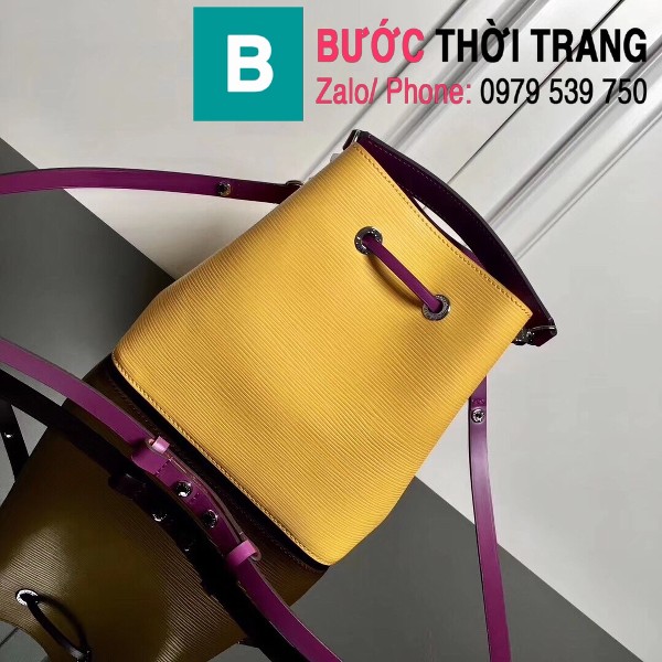 Túi xách LV Louis Vuitton NéoNoé BB Bag siêu cấp da sần màu vàng size 20cm - M52853