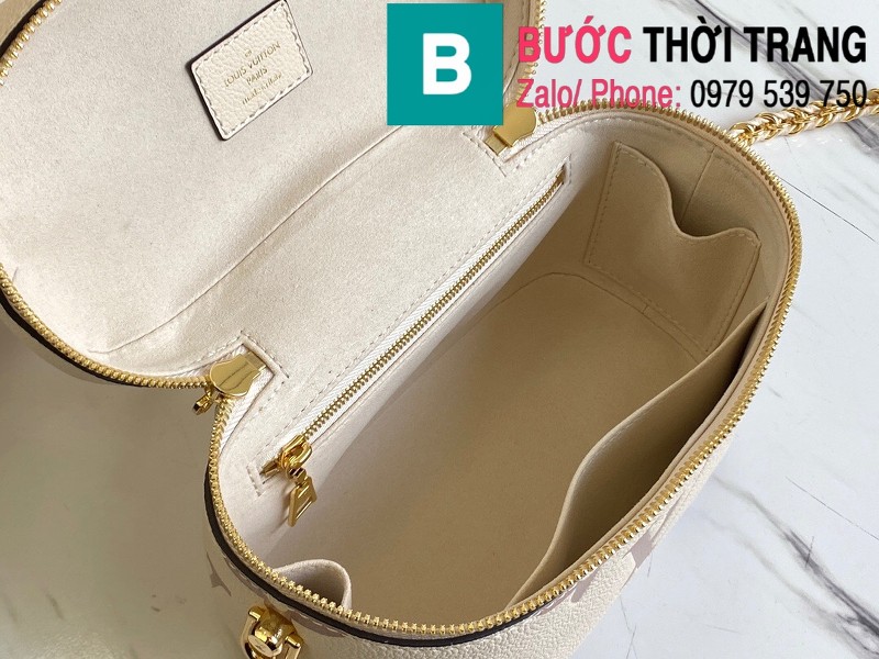 Túi xách Louis Vuitton Vanity Bag PM siêu cấp da bò màu trắng size 19cm - M45599