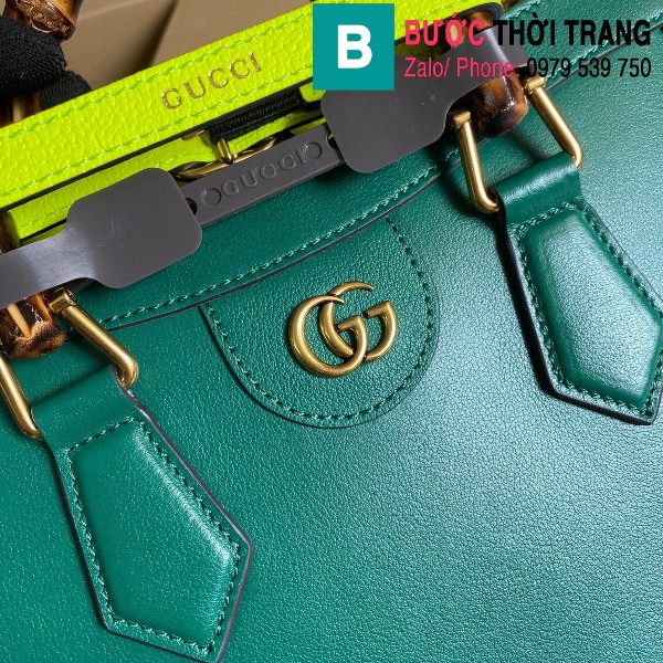Túi xách Gucci Diana small tote bag siêu cấp da bê màu xanh lá cây size 27cm - 660195