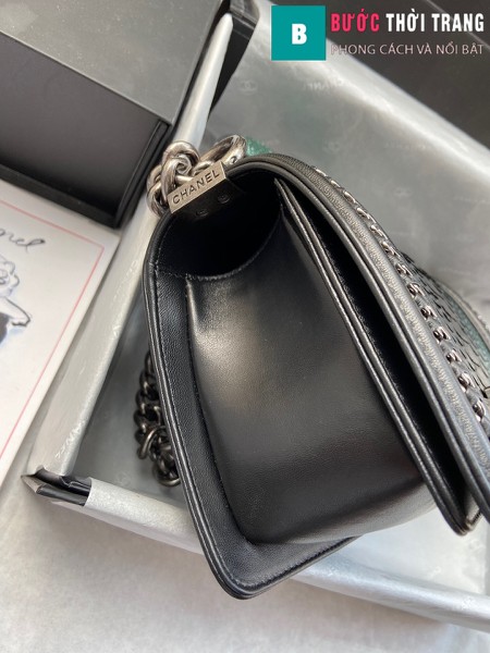 Túi xách Chanel boy siêu cấp python leather màu 8 size 20 cm - A94805