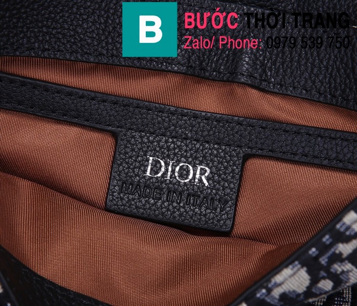 Túi xách Dior Saddle Bag siêu cấp chất liệu vải casvan màu 1 size 24cm