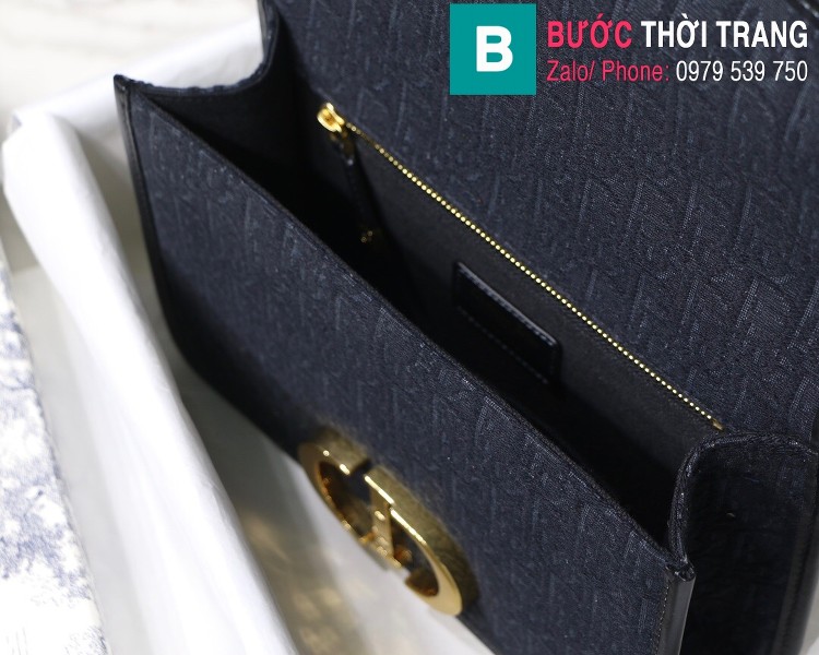 Túi xách Dior  30 Montaigne siêu cấp vải casvan màu đen size 24cm 