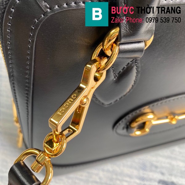 Túi xách Gucci hosebit 1955 small top handle bag siêu cấp màu đên size 25cm - 621220
