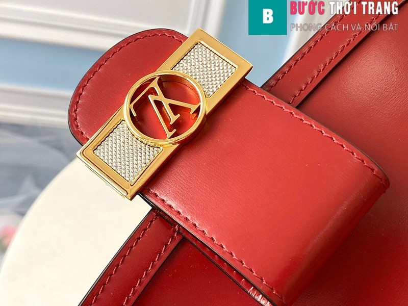 Túi xách LV Louis Vuitton Dauphine MM siêu cấp màu đỏ size 25cm - M55735