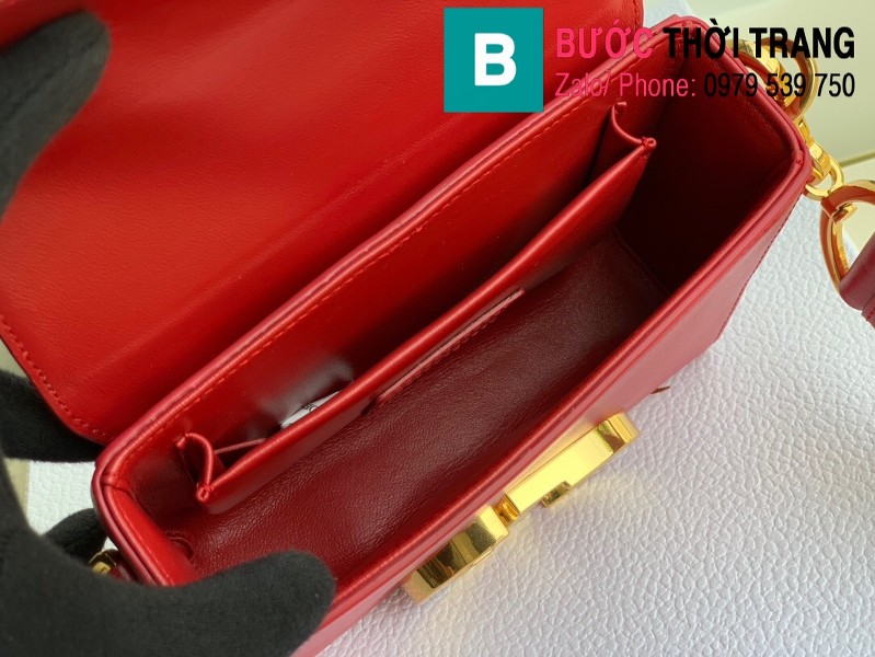 Túi xách Dior Mini Box 30 Montaige siêu cấp da bê màu đỏ size 17.5cm