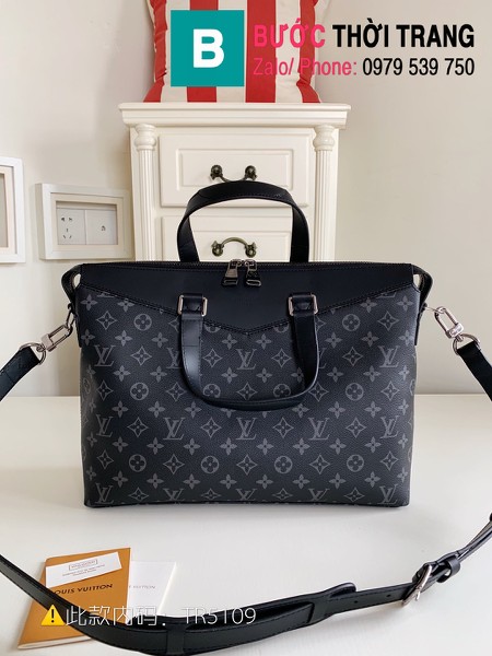 Túi Louis Vuitton Briefcase Explorer Monogram siêu cấp màu đen size 39 cm - M40566